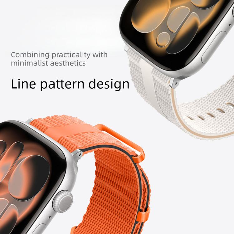 Pulseira de Relógio em Silicone com Padrão de Linhas, Para Apple Watch 46mm / 49mm / 45mm / 44mm, Para Apple Watch 42mm / 41mm / 40mm / 38mm