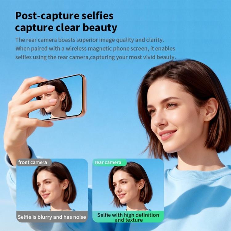 TP01 Ecrã Selfie Magnético para Fotografia com Telemóvel, Ecrã Tátil de 4,02 Polegadas
