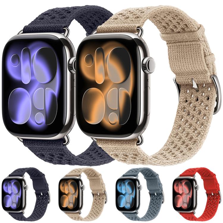 Pulseira de Relógio Tricotada com Padrão Vazado, Para Apple Watch 46mm / 49mm / 45mm / 44mm, Para Apple Watch 42mm / 41mm / 40mm / 38mm