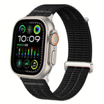 Pulseira de Relógio com Loop Respirável em Nylon com Duplo Elo e Cabeça Metálica, Para Apple Watch 46mm / 49mm / 45mm / 44mm, Para Apple Watch 42mm / 41mm / 40mm / 38mm