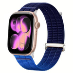 Pulseira de Relógio com Loop Respirável em Nylon com Duplo Elo e Cabeça Metálica, Para Apple Watch 46mm / 49mm / 45mm / 44mm, Para Apple Watch 42mm / 41mm / 40mm / 38mm
