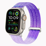 Pulseira de Relógio com Loop Respirável em Nylon com Duplo Elo e Cabeça Metálica, Para Apple Watch 46mm / 49mm / 45mm / 44mm, Para Apple Watch 42mm / 41mm / 40mm / 38mm