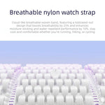 Pulseira de Relógio com Loop Respirável em Nylon com Duplo Elo e Cabeça Metálica, Para Apple Watch 46mm / 49mm / 45mm / 44mm, Para Apple Watch 42mm / 41mm / 40mm / 38mm