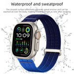 Pulseira de Relógio com Loop Respirável em Nylon com Duplo Elo e Cabeça Metálica, Para Apple Watch 46mm / 49mm / 45mm / 44mm, Para Apple Watch 42mm / 41mm / 40mm / 38mm