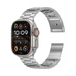 Pulseira de liga de titânio com três contas e fecho magnético para Apple Watch 46mm / 49mm / 45mm / 44mm, para Apple Watch 42mm / 41mm / 40mm / 38mm