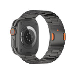 Pulseira de liga de titânio com três contas e fecho magnético para Apple Watch 46mm / 49mm / 45mm / 44mm, para Apple Watch 42mm / 41mm / 40mm / 38mm