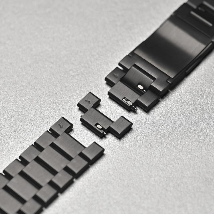 Pulseira de liga de titânio com três contas e fecho magnético para Apple Watch 46mm / 49mm / 45mm / 44mm, para Apple Watch 42mm / 41mm / 40mm / 38mm