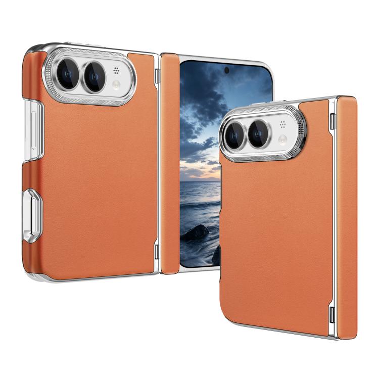 Retro Solid Color Leather-textured Dual-Hinge Magnetic Phone Case, For iPhone Duo