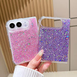 Glitter Sequins Epoxy TPU Phone Case, For iPhone Duo