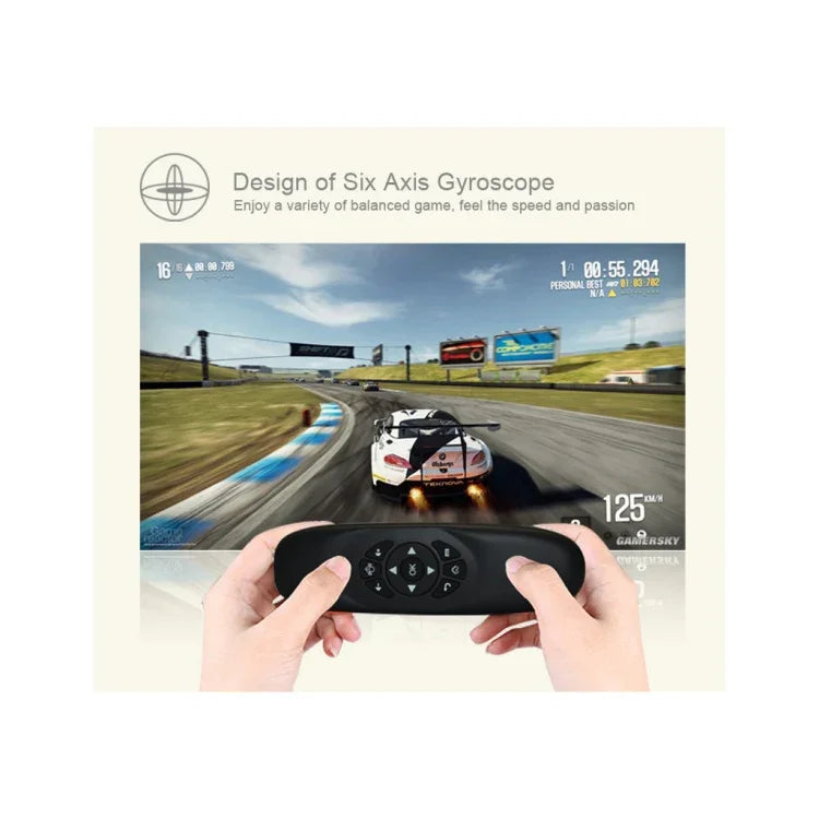 Teclado Mini Sem Fios C120 2.4G com Rato Remoto e 3 Giroscópios & 3 Sensores de Gravidade para PC / HTPC / IPTV / Smart TV e Android TV Box etc