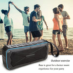 Coluna Bluetooth Portátil Super Bass Estéreo Sem Fios, Suporta IP66 à Prova de Água, Carregamento de Emergência, Mãos Livres, TF