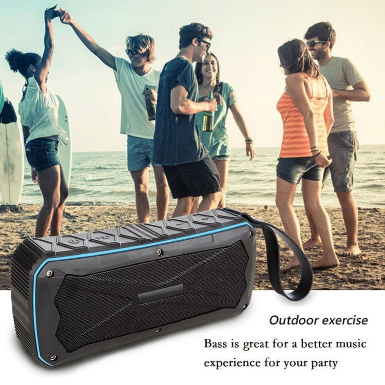 Coluna Bluetooth Portátil Super Bass Estéreo Sem Fios, Suporta IP66 à Prova de Água, Carregamento de Emergência, Mãos Livres, TF