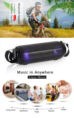 Coluna Estéreo Portátil Sem Fios Bluetooth LZ33 com LED, Coluna de Telefone para Computador com TF FM