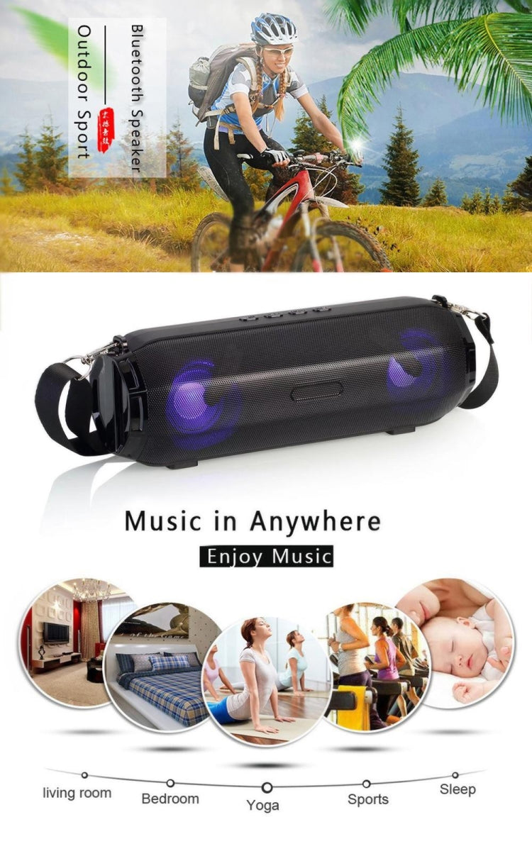 Coluna Estéreo Portátil Sem Fios Bluetooth LZ33 com LED, Coluna de Telefone para Computador com TF FM
