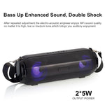 Coluna Estéreo Portátil Sem Fios Bluetooth LZ33 com LED, Coluna de Telefone para Computador com TF FM