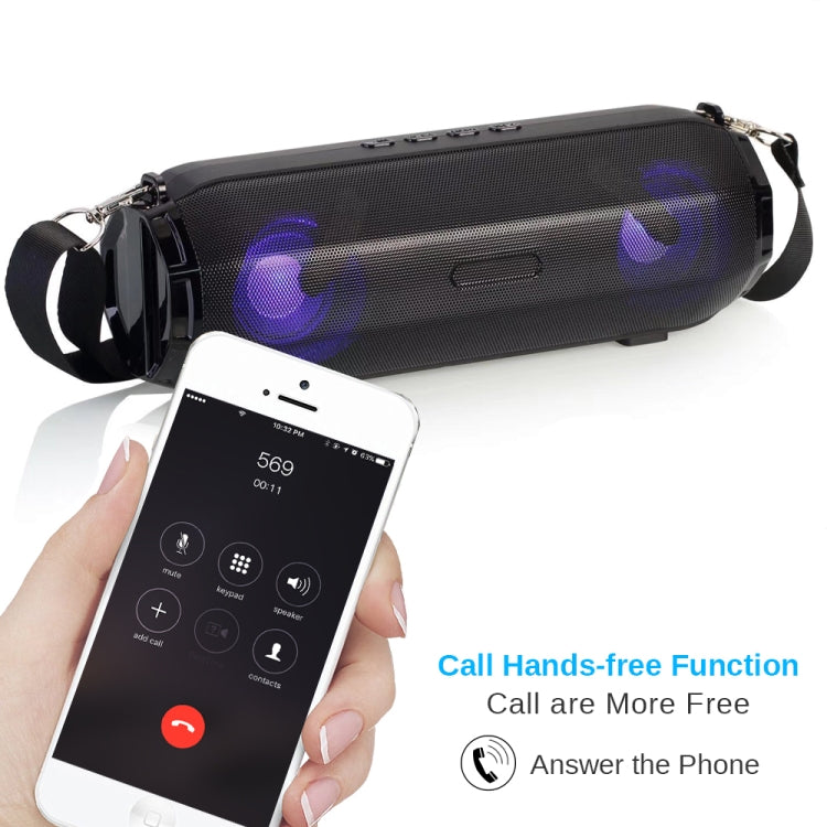 Coluna Estéreo Portátil Sem Fios Bluetooth LZ33 com LED, Coluna de Telefone para Computador com TF FM
