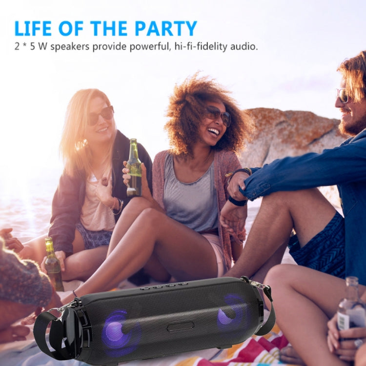Coluna Estéreo Portátil Sem Fios Bluetooth LZ33 com LED, Coluna de Telefone para Computador com TF FM