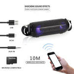 Coluna Estéreo Portátil Sem Fios Bluetooth LZ33 com LED, Coluna de Telefone para Computador com TF FM