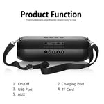 Coluna Estéreo Portátil Sem Fios Bluetooth LZ33 com LED, Coluna de Telefone para Computador com TF FM