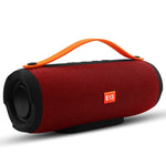 Coluna Bluetooth estéreo portátil sem fios E13 com altifalante, rádio, subwoofer, TF FM, VERMELHO, AZUL, PRETO