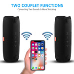 Coluna Bluetooth estéreo portátil sem fios E13 com altifalante, rádio, subwoofer, TF FM, VERMELHO, AZUL, PRETO