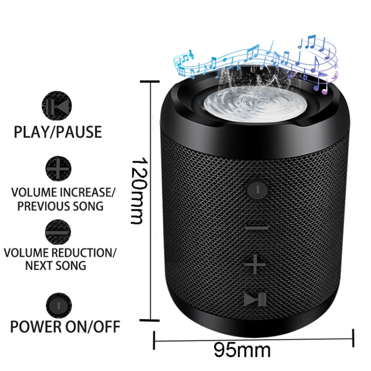 Coluna Bluetooth Portátil Sistema de Som Portátil 5W Música Estéreo Surround Coluna Impermeável para Exterior