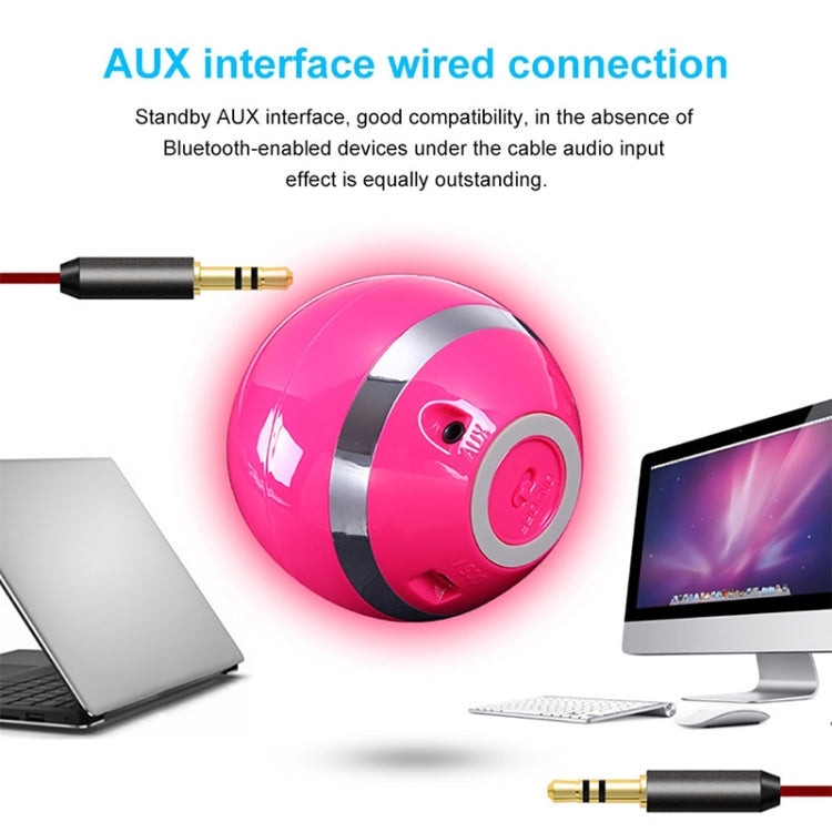 Coluna Bluetooth T&G A18 em forma de bola com luz LED Coluna portátil sem fios mini Música móvel MP3 Subwoofer Suporta TF, PRETO, AZUL, ROSA, BRANCO