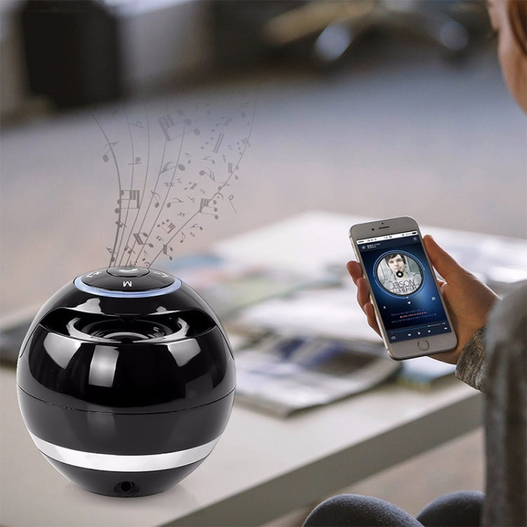 Coluna Bluetooth T&G A18 em forma de bola com luz LED Coluna portátil sem fios mini Música móvel MP3 Subwoofer Suporta TF, PRETO, AZUL, ROSA, BRANCO