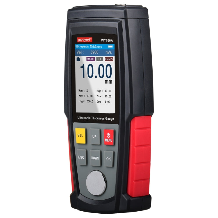 Medidor Digital Ultrassónico de Espessura WT100A, Testador de Espessura de Metal com Carregamento USB, Alta Precisão, WT100A