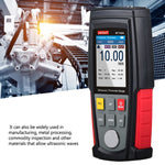 Medidor Digital Ultrassónico de Espessura WT100A, Testador de Espessura de Metal com Carregamento USB, Alta Precisão, WT100A