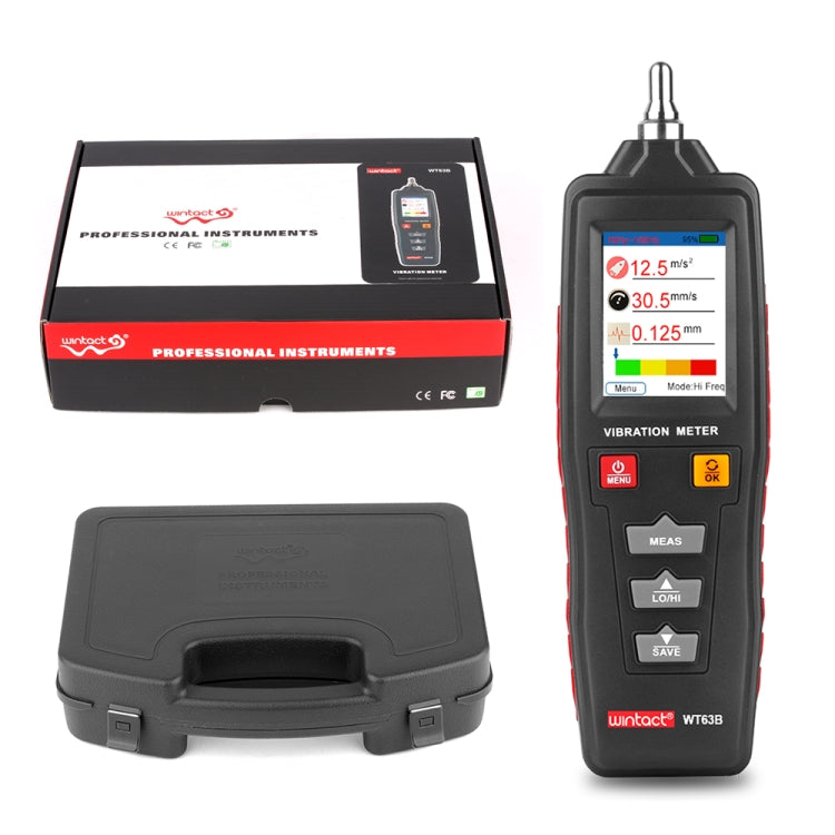 Analisador de Vibração Portátil WINTACT WT63B, Medidor Digital de Vibração