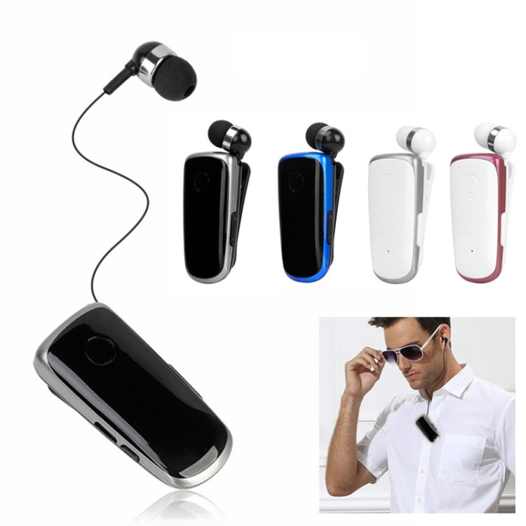 Auricular Bluetooth Sem Fios K39 com Chip CSR DSP, Alerta Vibratório In-Ear, Clipe de Uso Mãos Livres, PRETO, BRANCO, AZUL, VERMELHO ROSA