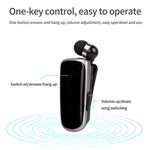 Auricular Bluetooth Sem Fios K39 com Chip CSR DSP, Alerta Vibratório In-Ear, Clipe de Uso Mãos Livres, PRETO, BRANCO, AZUL, VERMELHO ROSA