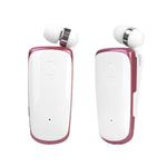 Auricular Bluetooth Sem Fios K39 com Chip CSR DSP, Alerta Vibratório In-Ear, Clipe de Uso Mãos Livres, PRETO, BRANCO, AZUL, VERMELHO ROSA