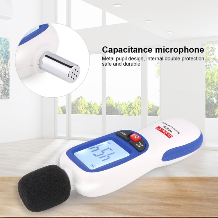 Medidor Digital de Nível Sonoro WT85B, Medidor Digital de Decibéis, Medidor de Ruído Ambiental, WT85B Branco, WT85B Preto