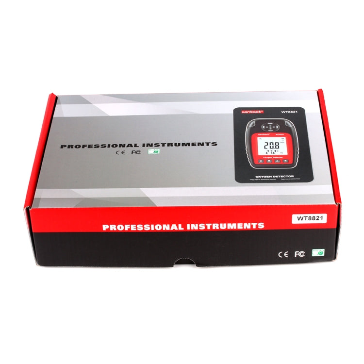 Detector de oxigénio WINTACT WT8821 Sensor independente de gás oxigénio Alarme de aviso sensível de intoxicação, WT8821
