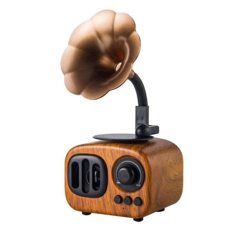 Coluna Bluetooth portátil retro em madeira mini Coluna sem fios para exterior Sistema de som Rádio TF FM Subwoofer
