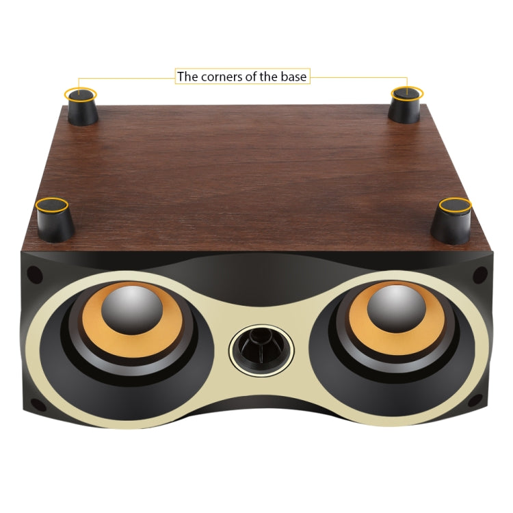 Coluna Sem Fios Portátil de Madeira X6 Subwoofer Estéreo Bluetooth Rádio FM de Secretária, Madeira Preta
