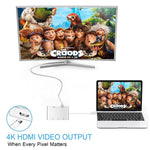 Adaptador hub USB C para HDMI VGA USB 5 em 1 conversor USB 3.1 para portátil MacBook, ChromeBook Pixel, Huawei MateBook, HDMI+VGA+3xUSB3.0 para Type-C