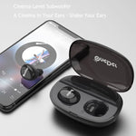 Auricular sem fios OneDer W12 com impermeabilidade IPX5, som estéreo HD, TWS Bluetooth