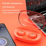 Auricular sem fios OneDer W12 com impermeabilidade IPX5, som estéreo HD, TWS Bluetooth
