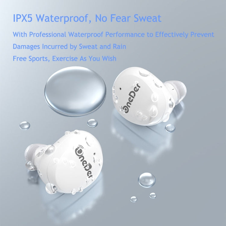 Auricular sem fios OneDer W12 com impermeabilidade IPX5, som estéreo HD, TWS Bluetooth