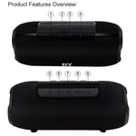 Coluna Bluetooth portátil BY impermeável Coluna sem fios Sistema de som estéreo 3D com som envolvente Colunas para exterior Suporta TF AUX