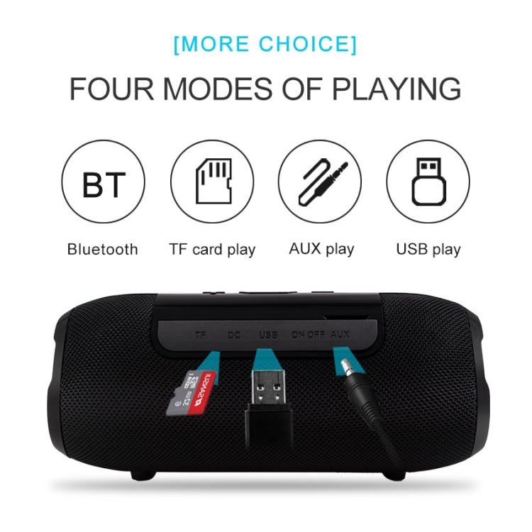Coluna Bluetooth portátil BY impermeável Coluna sem fios Sistema de som estéreo 3D com som envolvente Colunas para exterior Suporta TF AUX