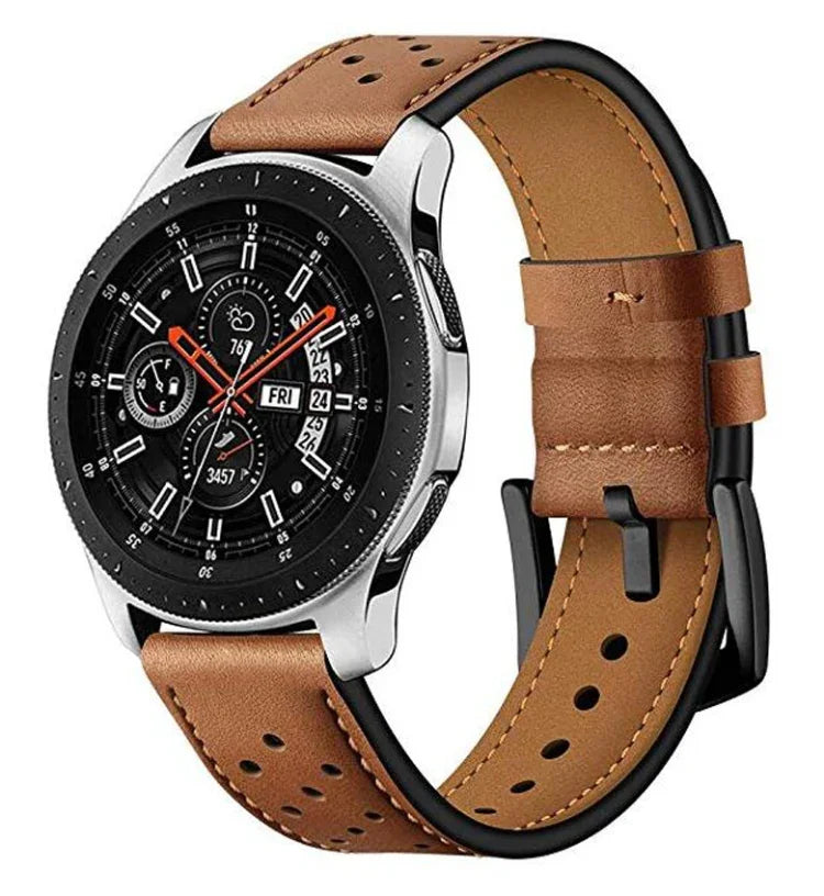Correia Desportiva em Pele com Ilhós para Apply Samsung Galaxy Watch Active 22mm