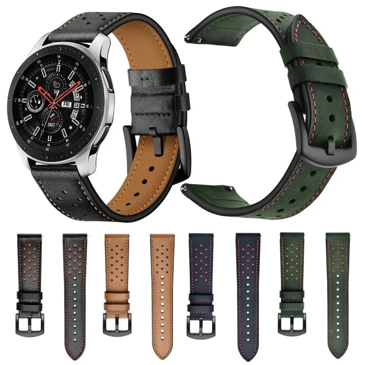 Correia Desportiva em Pele com Ilhós para Apply Samsung Galaxy Watch Active 22mm