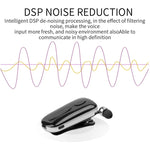 Auricular estéreo sem fios Bluetooth K36 com lembrete de chamadas, vibração, clipe de uso, auriculares para condutor