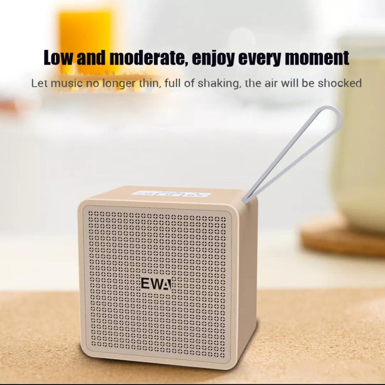 Coluna Bluetooth de alta fidelidade EWA A105, tamanho pequeno, graves potentes, tecnologia Bluetooth TWS, suporta TF