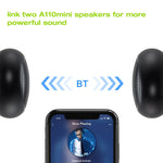 Coluna Bluetooth de alta fidelidade EWA A110mini, tamanho pequeno, graves potentes, tecnologia Bluetooth TWS, suporta TF