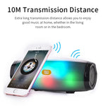 Coluna portátil sem fios T&G TG165 5W*2 com luz LED dançante, Mp3, AUX, USB, rádio FM, estéreo, subwoofer